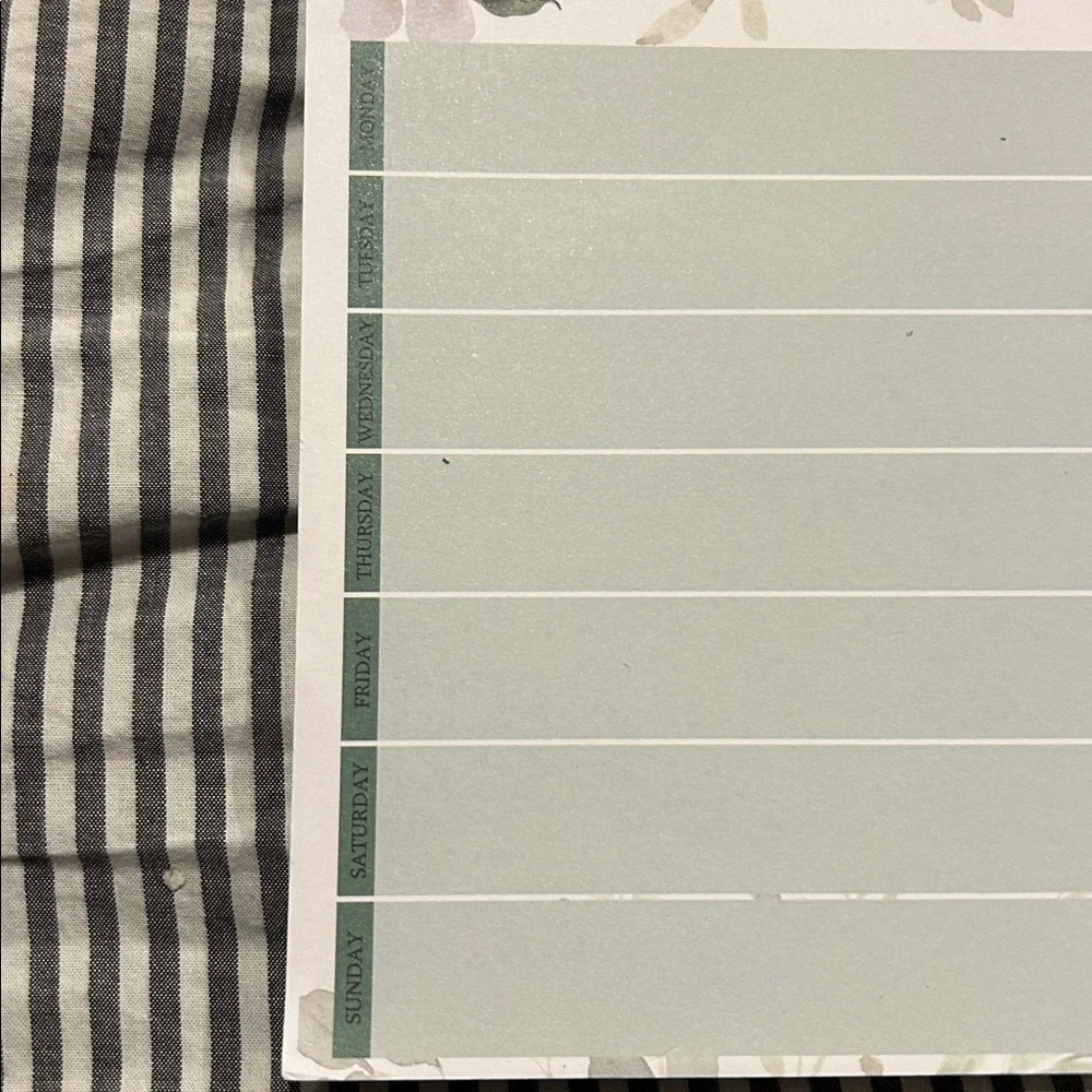 Floral Meal Planner Pad